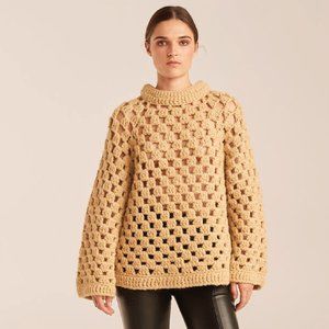 Rebecca Taylor Hand crochet alpaca turtleneck M/L